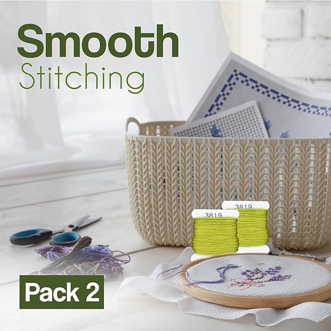 Embroidery Floss Kit and Refills - Cotton Threads - DMC Color Coding for Cross Stitch, String Crafts, Friendship Bracelets
