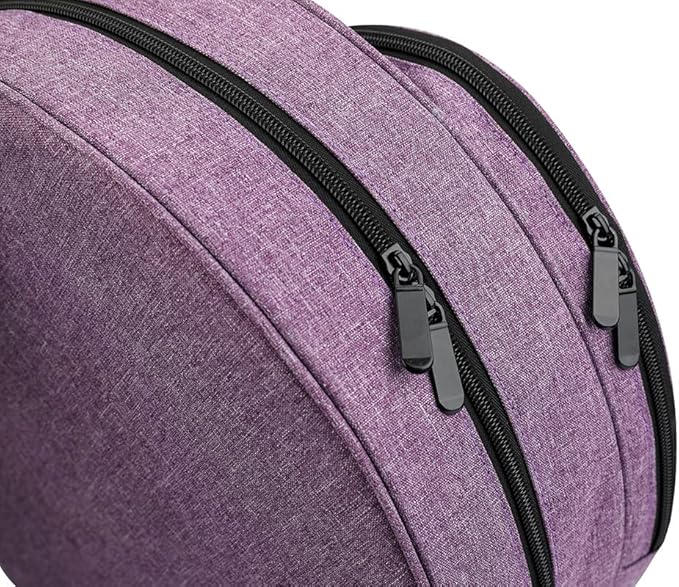 OTRIEK Shinyzone Cross Stitch Storage Bag Purple,Embroidery Projects Bag,Sewing Crafts Storage Tote Bag,Knitting Bags with Zipper Pockets Organiser for Embroidery Hoops,Charts and Threads