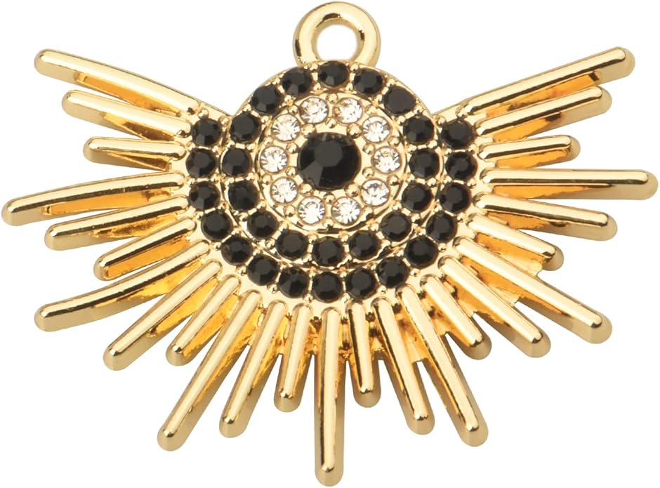 Pack of 20 Rhinestone Charms Gold Plated Pendants Pave Crystal Accessories for Necklace Bracelet Jewelry Making DIY Crafting