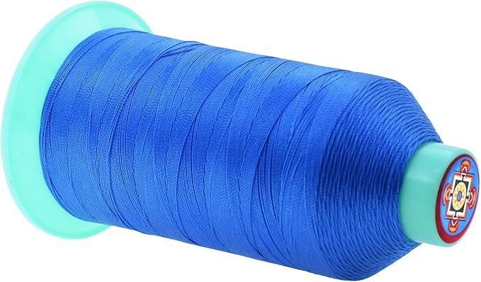Mandala Crafts Size 138 420D T135 Bonded Nylon Thread - Sky Blue 1250 YDs Tex 135 Heavy Duty Sewing Threads for Leather, Jeans, Weaving, Outdoor Marine Upholstery
