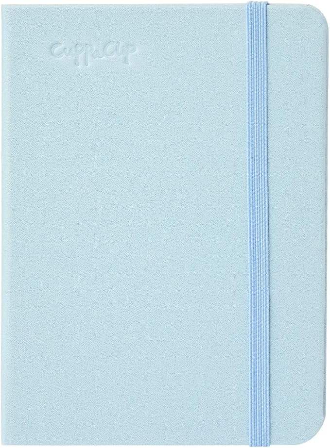 CuppaClip Watercolor Journal 300GSM Fine Grain Art Supplies for Adults Kids Watercolor Pad Wet Media Painting Wood Pulp Paper (Blue, 4.1x5.7in)
