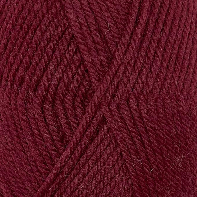 Alpaca Warehouse 100% Pure Wool Yarn Superwash Set of 6 Skeins (300 Grams) DK Weight - Sourced Directly from Peru - Heavenly Soft and Perfect for Knitting and Crocheting (Burgundy - 6 Skeins)