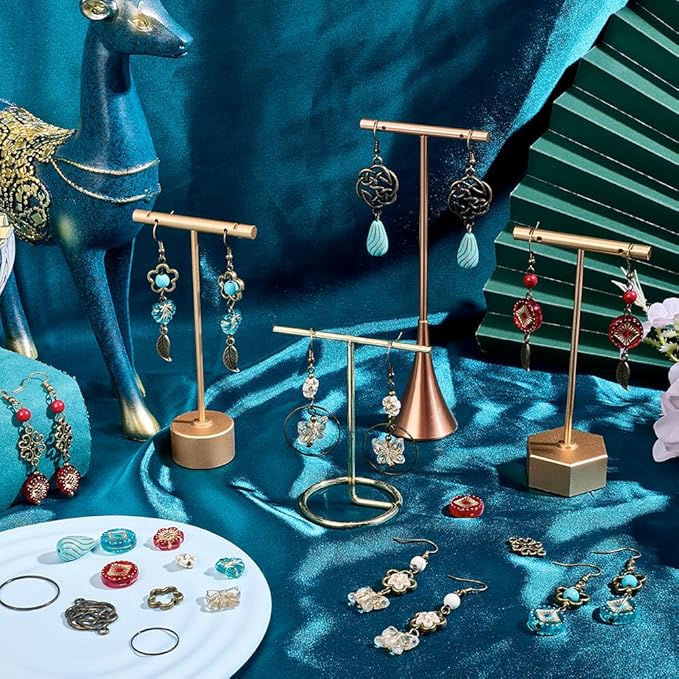 SUNNYCLUE 10 Pairs Baroque Earrings for Women Vintage Earrings for Women Trendy 2025 Acrylic Antique Bronze Tibetan Style Retro Turquoise Gemstone Bohemian Boho Jewelry Set Christmas Wedding Gift DIY