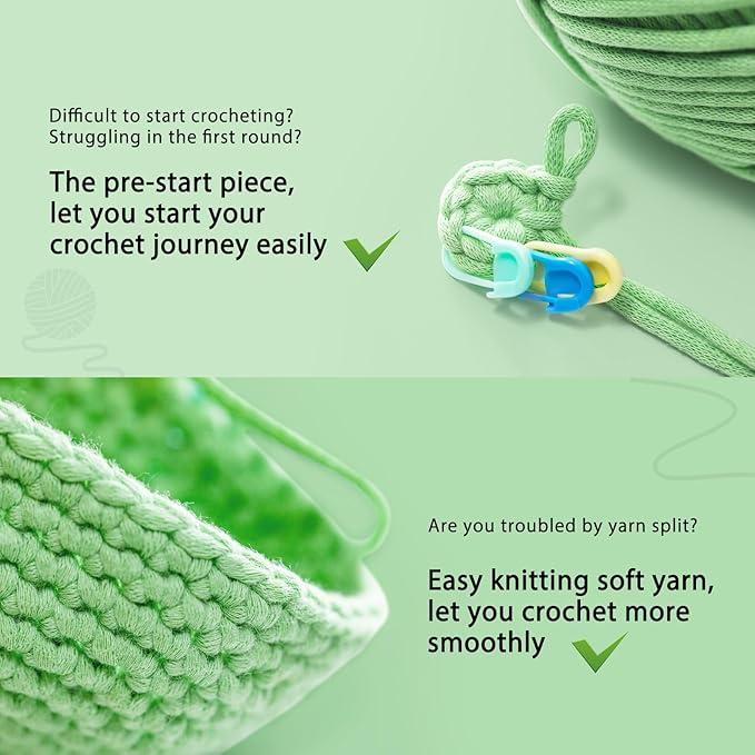Crochet Kit for Beginners: Frog Crochet Kit for Adults, Learn to Crochet, Include Easy to Use Yarn, Step-by-Step Video, Patterns, Cute Animal Design, Thanksgiving Christmas Birthday Gift