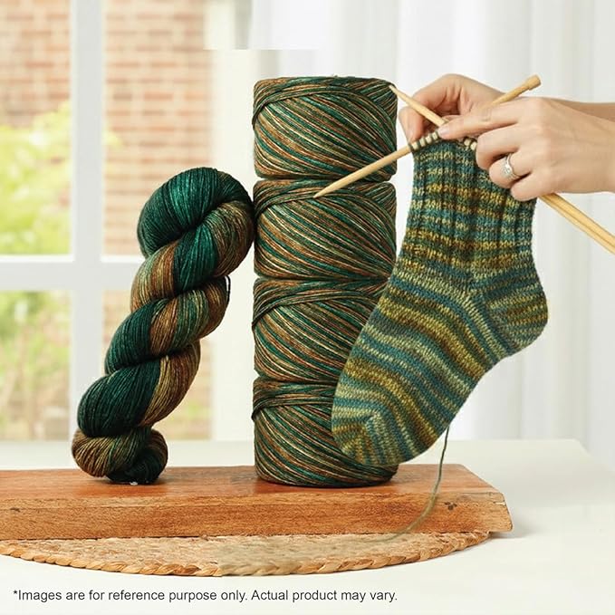 KnitPro Symfonie Fingering Weight Hand Dyed Variegated Yarn Skein | Extra Fine Merino Wool & Polyamide Blend for Knitting & Crocheting, Oeko-TEX Certified 400m, 100g | Terra Himalayas