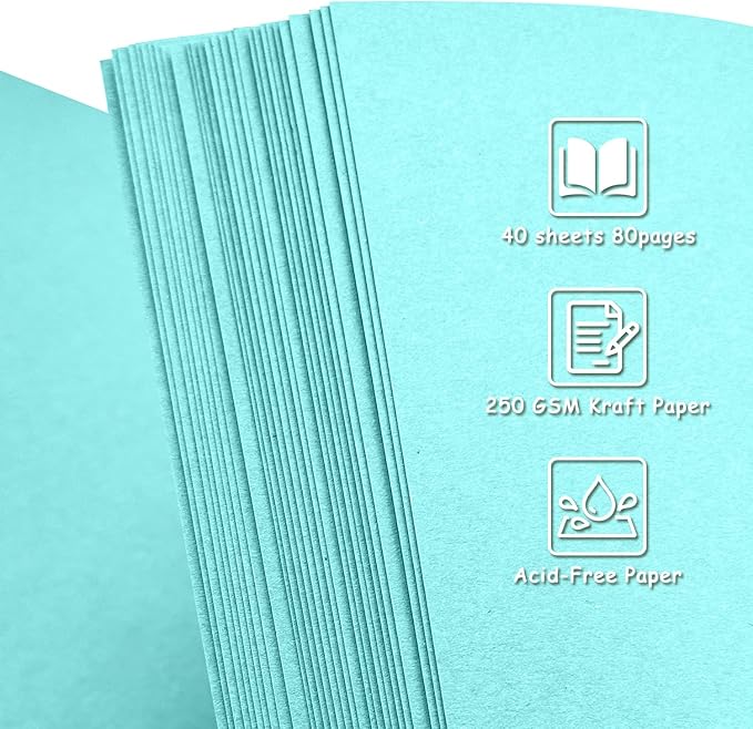 Scrapbook Album 10x10 Inch - Hardcover Kraft Paper Photo Album with 80 Pages, Memory Book for Wedding, Anniversary, Family, Christmas, Baby Shower, Ideal for Preserving Precious Moments