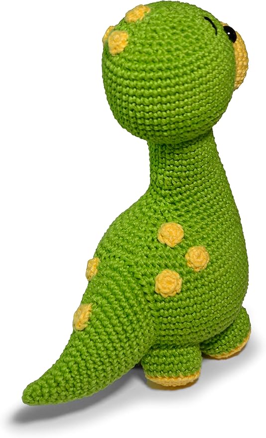 CÍRCULO Amigurumi Crochet Kit - Baby Dino - All Included, Easy Instructions - Crochet Kit for Intermediate - Crochet Set - Animal Crochet Kit, Premium Amigurumi Yarn for Crocheting – Brontosaurus