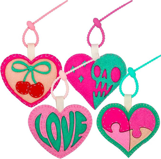 Mefatus Sewing Kit for Adults Keychain Making Kit Embroidery Crafts for Adults Beginners Bag Charms Includes Sewing Supplies