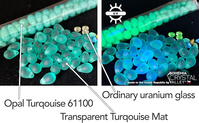 Czech 50-Piece Glass Beads, 6x9mm, Teardrop Transparent Turqouise Matte