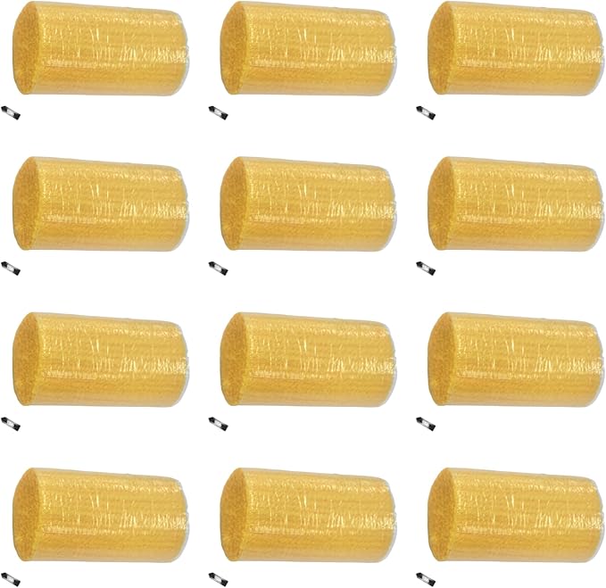 Yglnden 12 Rolls Latch Hook Kit Colorful Yarn Bundles Cut Rug DIY Latch Hook Yarn for Handmake Craft Sewing Knitting for Adults (Yellow #14)