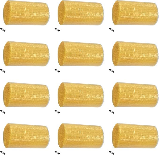Yglnden 12 Rolls Latch Hook Kit Colorful Yarn Bundles Cut Rug DIY Latch Hook Yarn for Handmake Craft Sewing Knitting for Adults (Yellow #14)