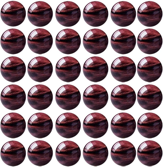 Natural Stone Beads 100pcs 10mm Red Tiger Eye Round Genuine Real Stone Beading Loose Gemstone Hole Size 1mm DIY Charm Smooth Beads for Bracelet Necklace Earrings Jewelry Making (Red Tiger Eye,10mm)
