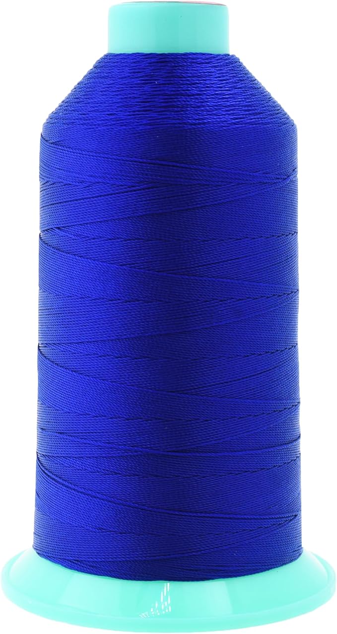 Mandala Crafts Size 138 420D T135 Bonded Nylon Thread - Royal Blue 1250 YDs Tex 135 Heavy Duty Sewing Threads for Leather, Jeans, Weaving, Outdoor Marine Upholstery