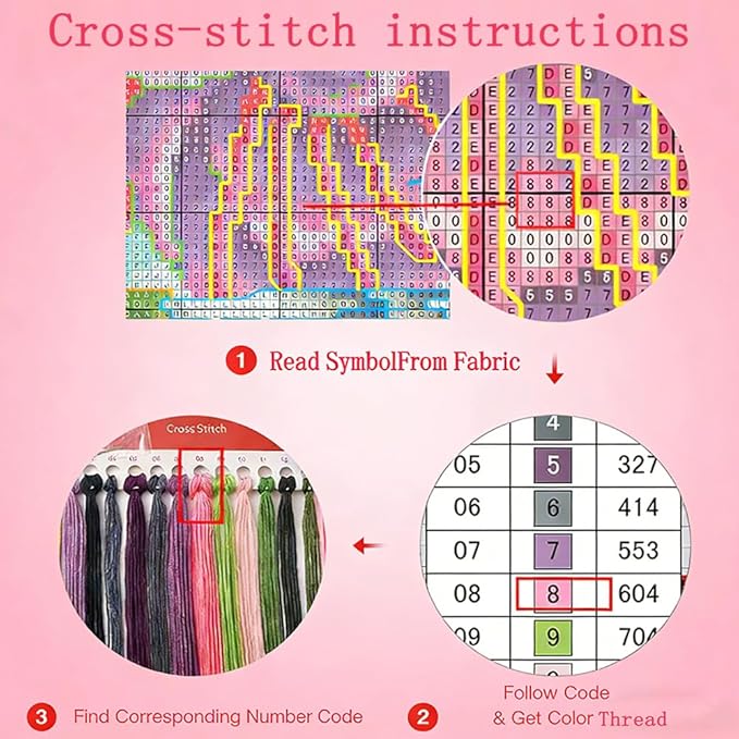 VIGEGU Giraffe Cross Stitch Kits for Beginners,Stamped Cross Stitch for Adults with Framed,Crafts for Girls 8-12 Embroidery Kit Partial 11CT Cross-Stitch Arts and Crafts for Adults 6.7x6.7inch