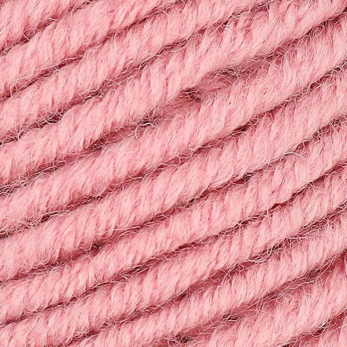 Estako Megastar, 75% Acrylic 25% Wool Yarn, Soft, Chunky Bulky Weight #5 for Crochet and Knitting 3.52 Oz (100g) / 120 Yrds (110m) (63142 - Rose)