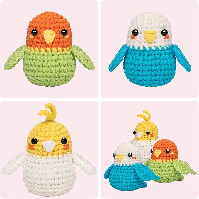 Kovarela Crochet Kit for Beginners Adults – Easy All-in-One Starter Pack with Fun Video Tutorials, Extra Yarn & Tools – DIY Amigurumi Craft Gift (Craft & Chill Edition)