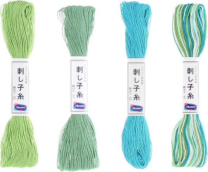 Olympus Sashiko Thread 20m Skein Color Bundles (Spring: 51-06-07-17)