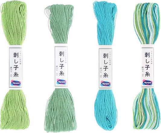 Olympus Sashiko Thread 20m Skein Color Bundles (Spring: 51-06-07-17)