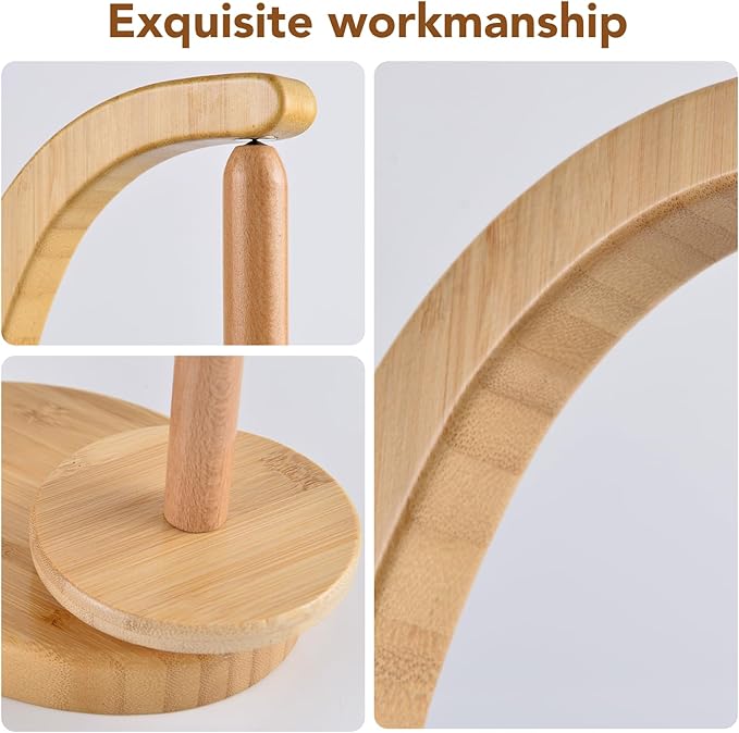 ULOI Crochet Yarn Holder - Upgrade with Crochet Accessories Storage Attachment, Magnetic Wooden Yarn Storage for Knitting Accessories, Perfect for Crocheting and Knitting Projects, Natural Wood Finish