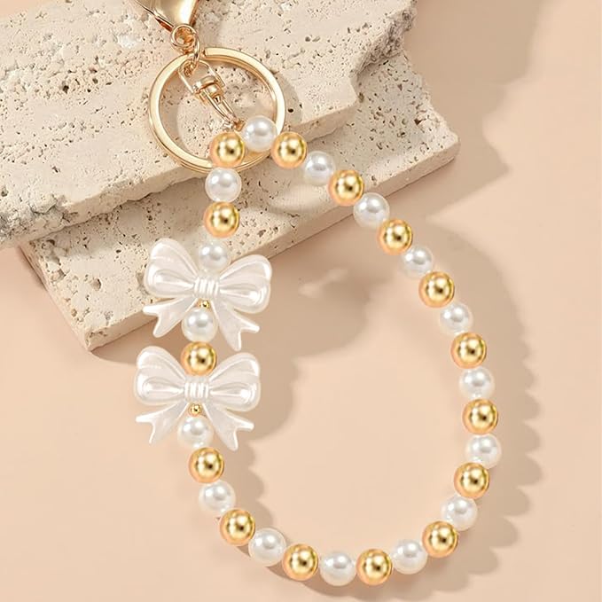 1662 Pcs Pearl Beads for Bracelet Making Kit Gold Spacer Beads for Jewelry Making Pearl Bow Bracelet Bead Charms Necklace Earrings DIY Craft for Women Adult Pearls Bead for Crafting