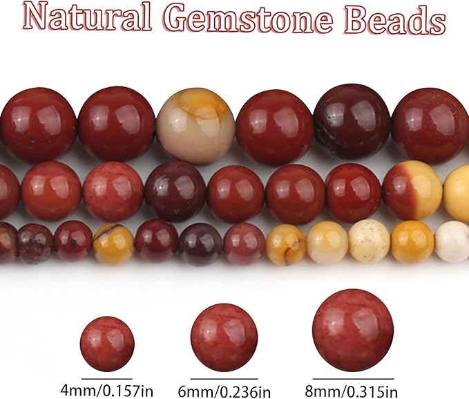 Song Xi 90pcs 4mm Natural Egg Yolk Stone Beads for Jewelry Making, Gemstones Beads Bracelet for Necklace Earring Keychain, with Jewelry Box and Elastic for Christmas Wedding Birthday Gift