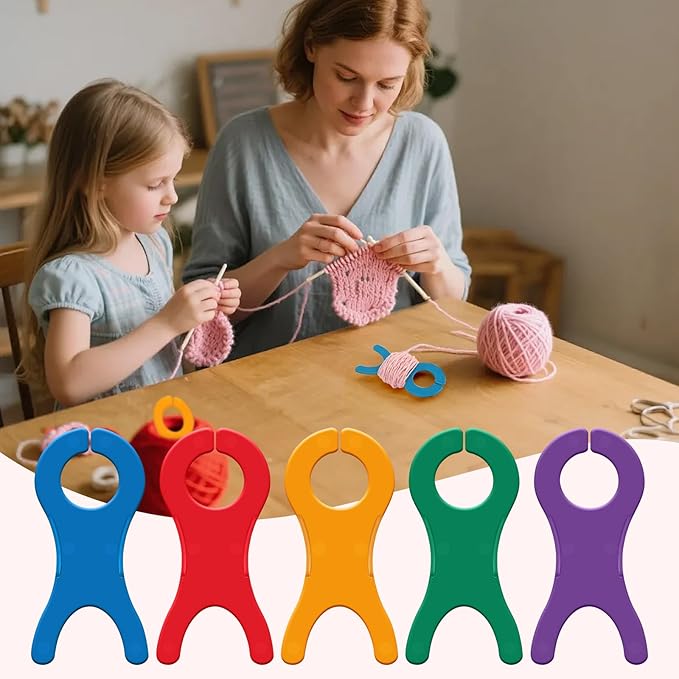 40 Pieces Large Yarn Bobbins Spool Thread Knitting Sewing Crochet Weave Winder Tool Cross Stitch Bobbin Organizer Thread Holder (5 Colors)
