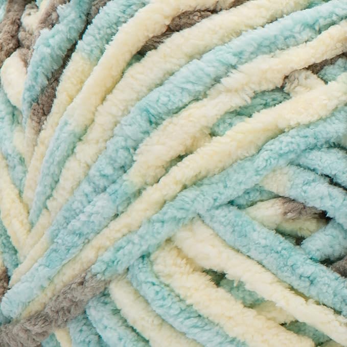 Bernat BABY BLANKET BB Beach Babe Yarn - 1 Pack of 10.5oz/300g - Polyester - #6 Super Bulky - 220 Yards - Knitting/Crochet