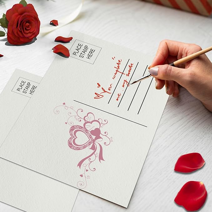 100% Cotton Watercolor Postcards Set - 70 Blank 4"x6" + 30 Folded 5"x7" Watercolor Postpaper, 140lb/300gsm Acid-Free Heavyweight Paper for Painting, Greeting Cards, Christmas, Birthday DIY