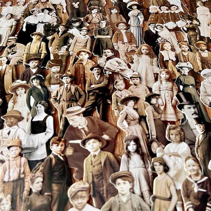 Vilikya 83Pcs Dark Academia Paper Dolls for Junk Journal Supplies, Vintage Cardstock People Cutouts for Scrapbook Kits, Collage Ephemera for Junk Journals, Thick Decorative Papers for Room Decor Wall