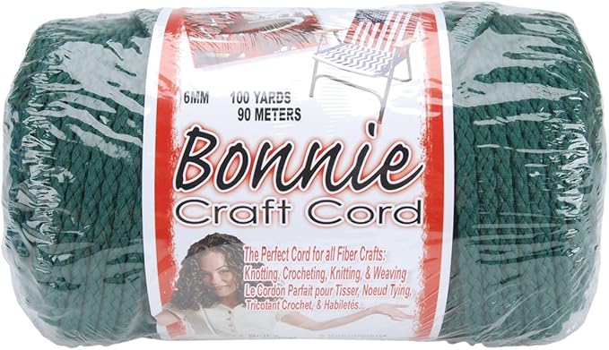 Bonnie Macrame Craft Cord 6mmX100yd - Forest