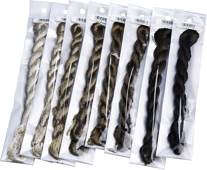 Natural 100% Silk Thread, Handmade Embroidery Thread Silk Floss 8 Colors 110m Each (67)