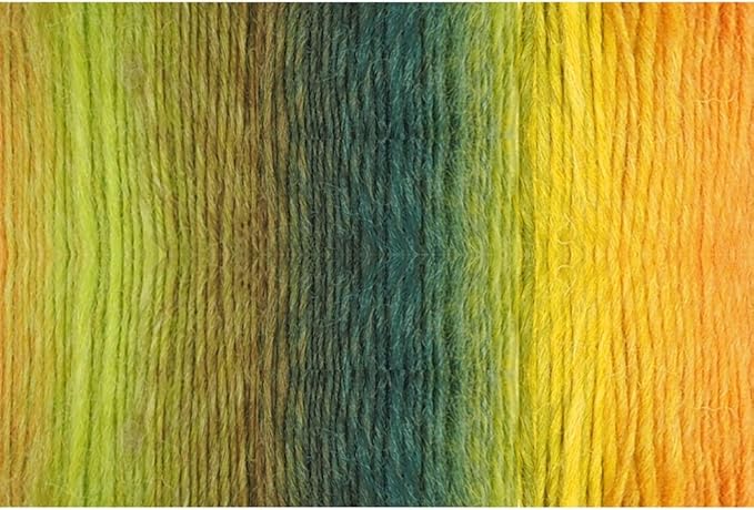 2 Skeins Rainbow Soft Yarn 100% Wool Gradient Multi Color Yarn for Crocheting Knit Total Length 180m×2(196yds×2,50g×2)-4