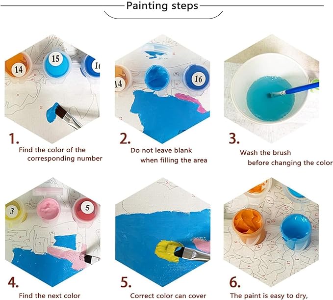ldazao Paint by Numbers Kit for Adults Flower Color Adult Paint by Number Kits Paint and Sip Kit Canvas Oil Painting Kit Girl Crafts for Women Gift Flameless 16x20 Inch Flameless