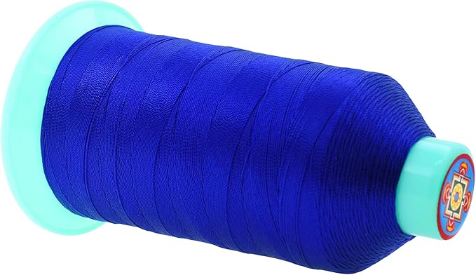 Mandala Crafts Size 138 420D T135 Bonded Nylon Thread - Royal Blue 1250 YDs Tex 135 Heavy Duty Sewing Threads for Leather, Jeans, Weaving, Outdoor Marine Upholstery