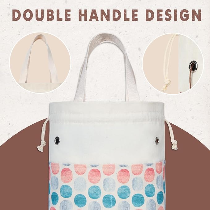 TOGETRUE Yarn Bag, Knitting Crochet Tote Bag, Yarn Storage Bags Organizer, Crochet Bags for Crocheting Project, Store Skein Ball, Short Knitting Needle (Point Shape)