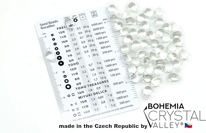 Czech 50-Piece Glass Beads, 6x9mm, Teardrop Transparent Crystal Clear