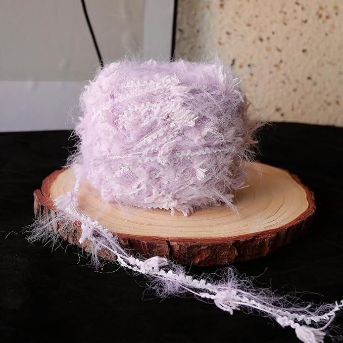 Hand Spun Art Yarn 2 Pack of 50g/Skein Fancy Yarn Multifiber Multicolored with Hand Blended Handmade for Jewelry Making Junk Magazines Knitting Crafts Textile Decorative Tassels Card Making