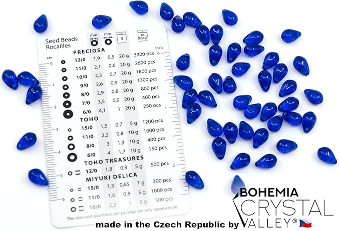 Czech 50-Piece Glass Beads, 6x9mm, Teardrop Transparent Dark Blue