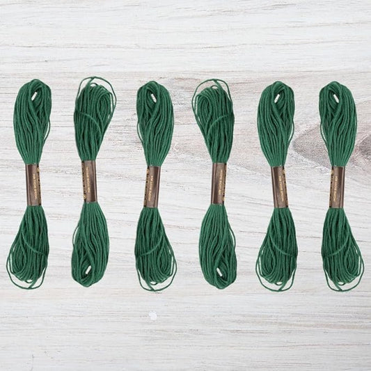 embroidery floss pack – 6 skeins, 8.7 yards each – caldon green embroidery floss for needlework, diy bracelets, crafting, weaving