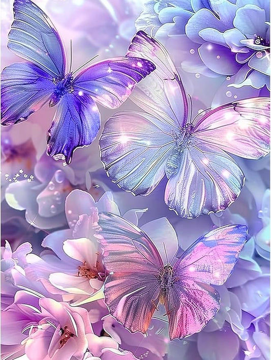 cross stitch kits for adults - butterfly stamped crossstitching kits preprinted 11 count cross-stitch kit for beginner, 11ct prestamped easy pattern needlepoint kits crafts for decor 15.7x11.8 inches