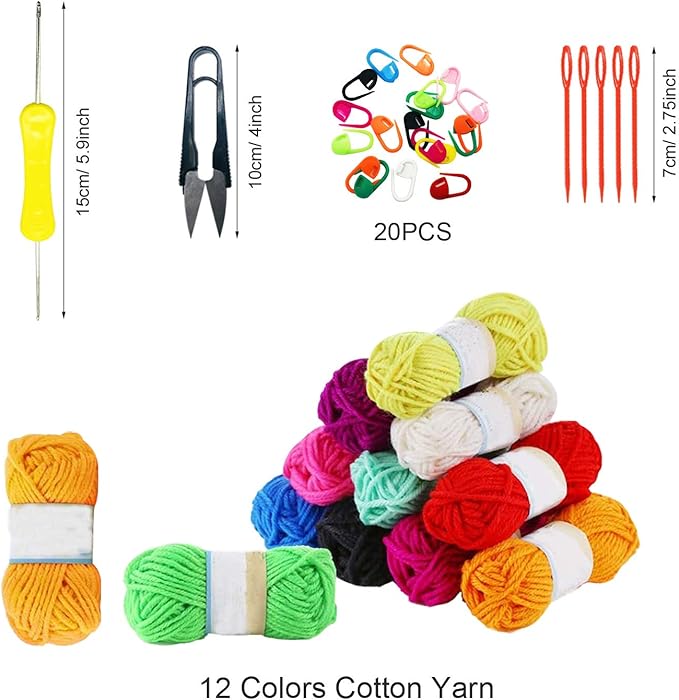 Allazone 59 PCS Mesh Plastic Canvas Sheets 4 Shapes Plastic Canvas for DIY Crafts Embroidery Cross Stitch, Acrylic Yarn Crafting, Knit and Crochet Projects