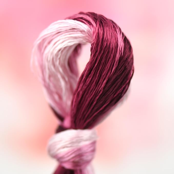 Natural 100% Silk Thread, Handmade Embroidery Thread Silk Floss 8 Colors 110m Each (80)
