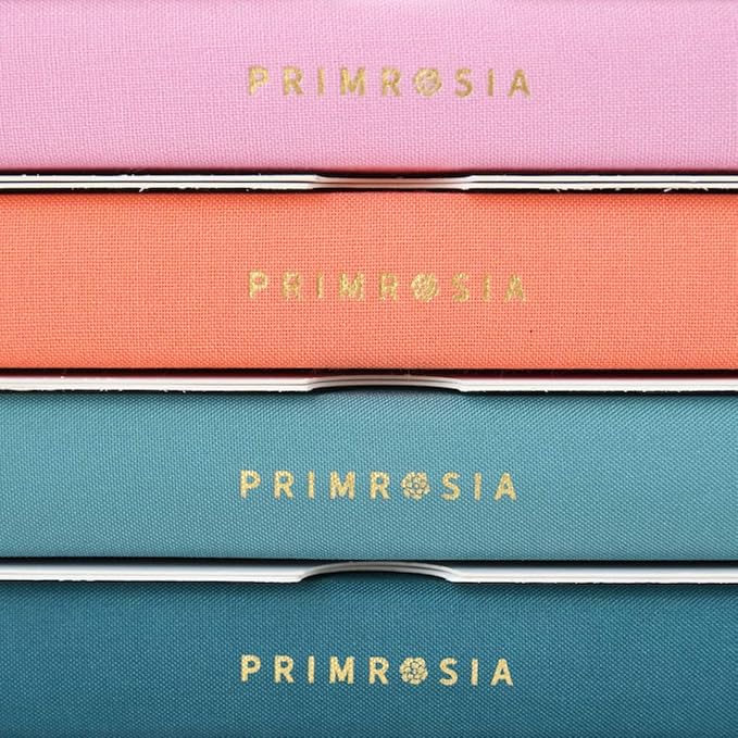 Primrosia A5 Dot Grid Watercolor Journal Notebook – 160 pages I 160gsm Premium Heavy Paper, No Bleed – Luxe Linen Hard Cover with Cute Deer Slip Cover (Pink Butterfly, 1)