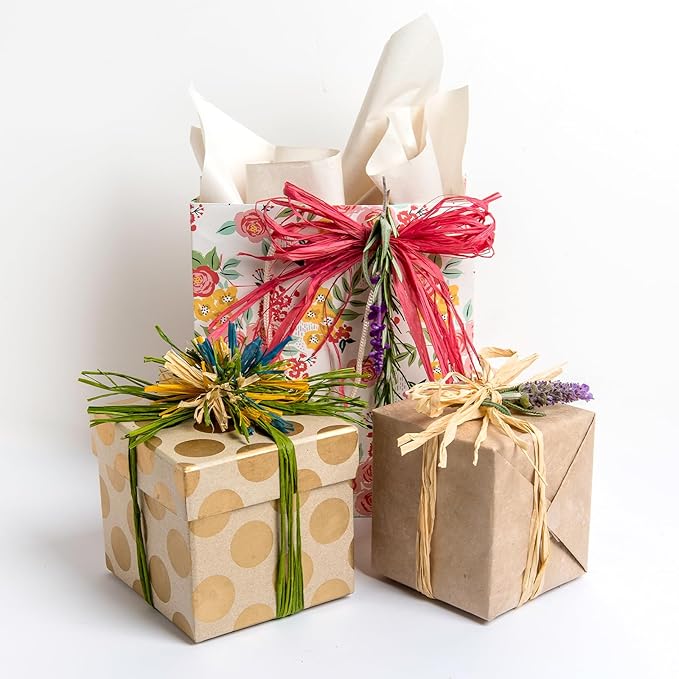 SuperMoss (40519) Raffia Craft Kit, Spring Coastal Theme, 5 Colored Bows