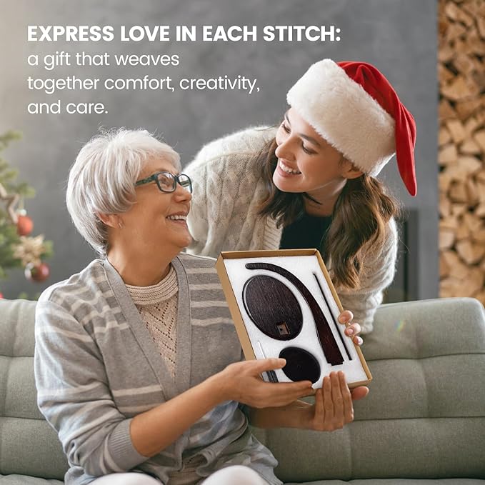 Model Magnetic Pendulum Wooden Yarn Holder for Crocheting,Yarn Storage Organizer with Yarn Spinner for Balls,Delightful Surprise Gift for Knitting Lovers by ARTOWELL (Ebony-Colored)