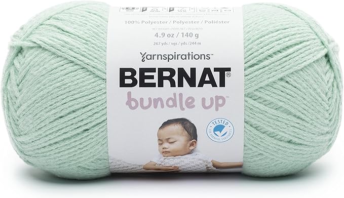 Bernat Bundle Up Green Mist Yarn - 3 Pack of 141g/5oz - Polyester - 4 Medium (Worsted) - 267 Yards - Knitting, Crocheting & Crafts