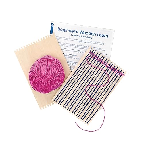 Colorations RLOOM Beginners Wooden Loom, Set of 12, for Kids, Arts & Crafts, Weaving, Craft Activity, Motor Skills, Critical Thinking, Basket, Jewelry, Crochet, Teaching, Educational