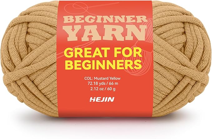 60g Cinnamon Apricot Yarn for Crocheting and Knitting;66m (72yds) Cotton Yarn for Beginners with Easy-to-See Stitches;Worsted-Weight Medium #4;Cotton-Nylon Blend Yarn for Beginners Crochet Kit Making