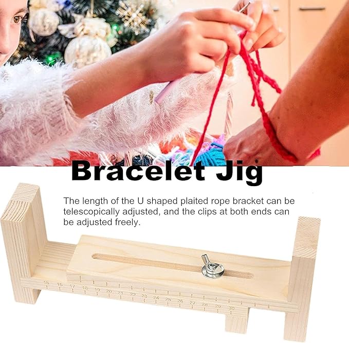 Jinshining 2Pcs Paracord Jig Bracelet Maker | Wooden Jig Bracelet Maker with Tool Kit,Weaving DIY Craft Tool Kit Weaving Crafts and Sewing Jewelry Making Kits