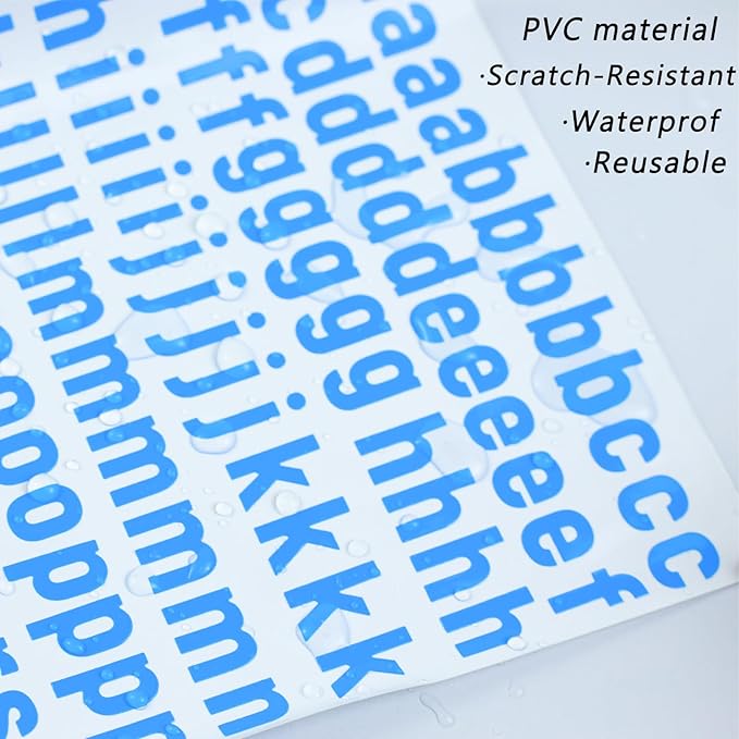 3456 Pcs 36 Sheets Colorful Alphabet Stickers Pad, 9 Colors Self Adhesive Letter Number Stickers Vinyl Waterproof Decals for Mailbox Gift Decoration Door Classroom Decor DIY Crafts